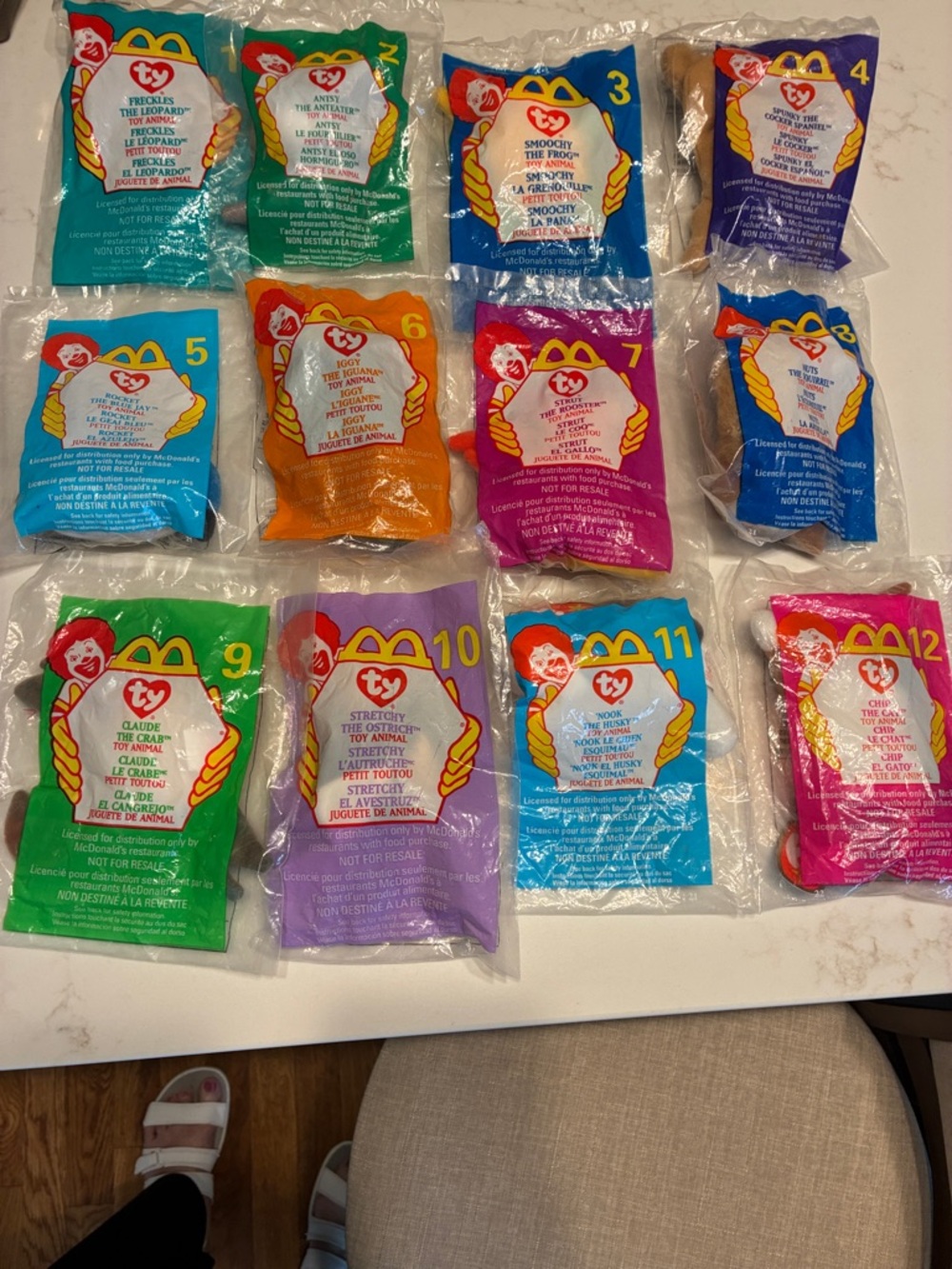1999 New Unopened Set 1-12 McDonald’s TY Collection